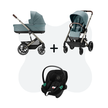 Cybex Balios S Lux Travelsystem Sky Blue - Taupe Frame met Aton S2
