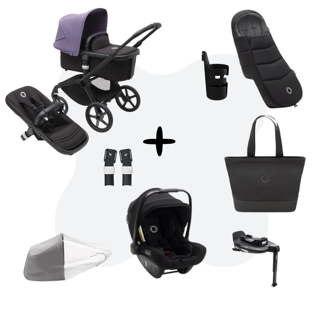 Bugaboo Fox 5 Newborn Bundel Black - Midnight Black - Customize Yourself 