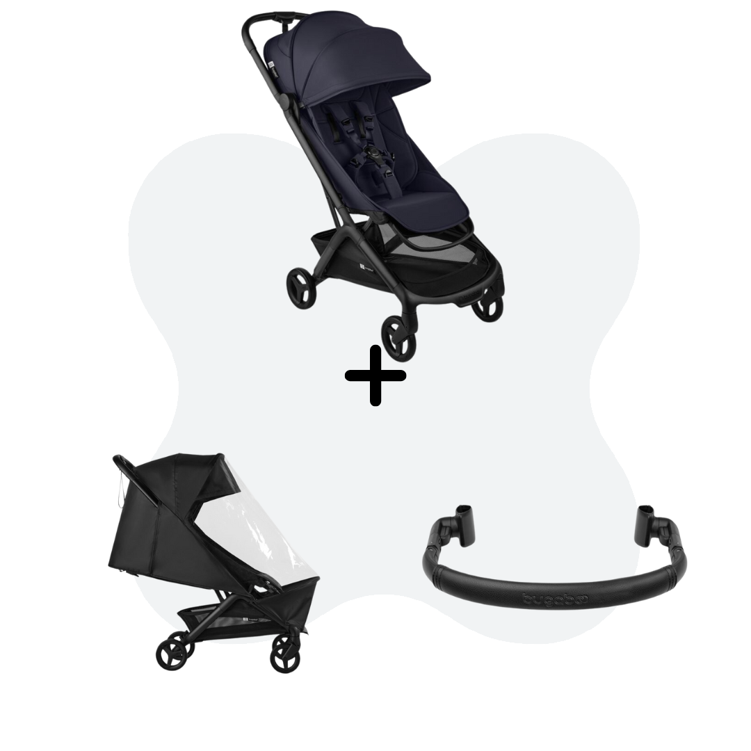 Bugaboo Butterfly 2 Black - Deep Indigo - Essential Bundle
