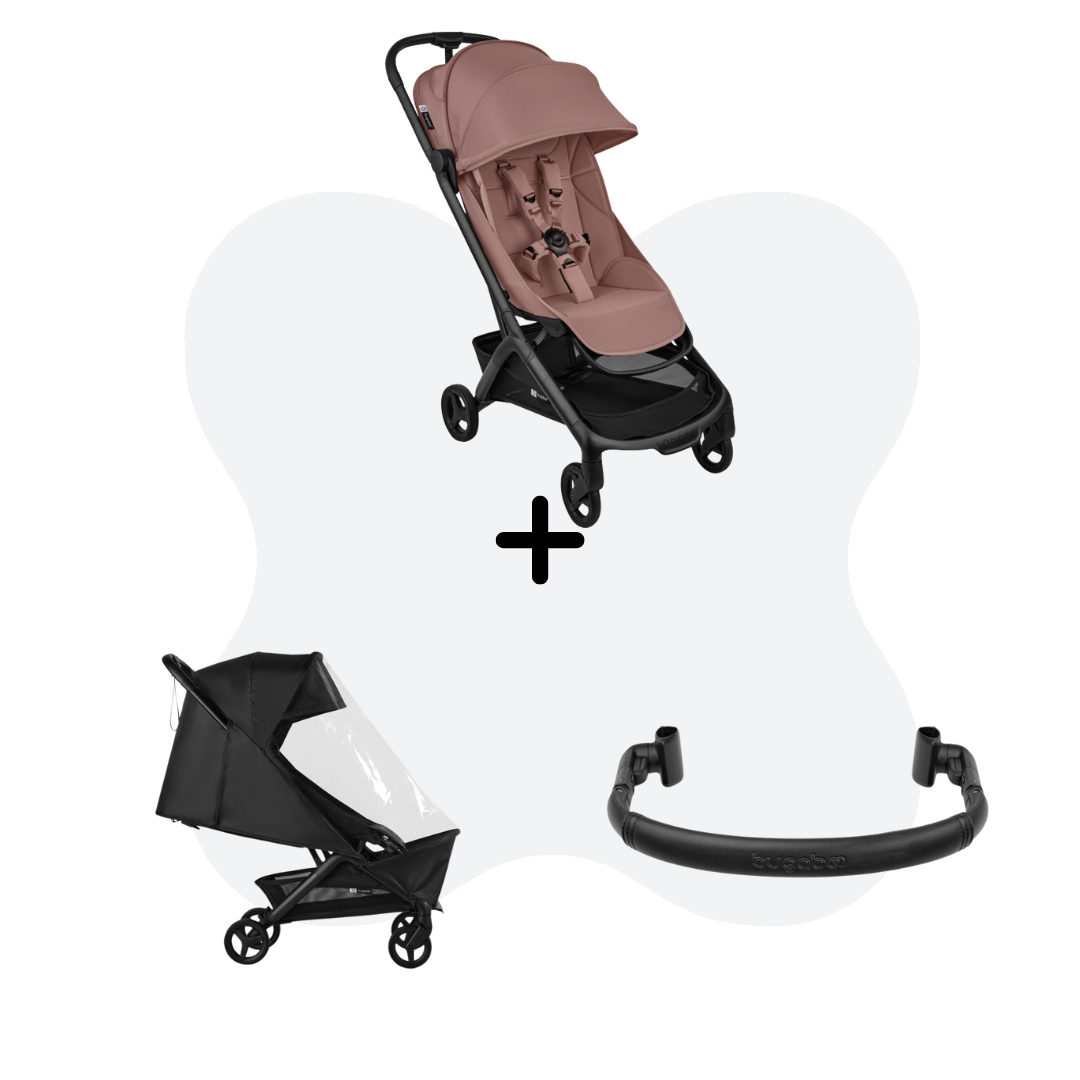 Bugaboo Butterfly 2 Black - Dusty Pink Essential Bundle