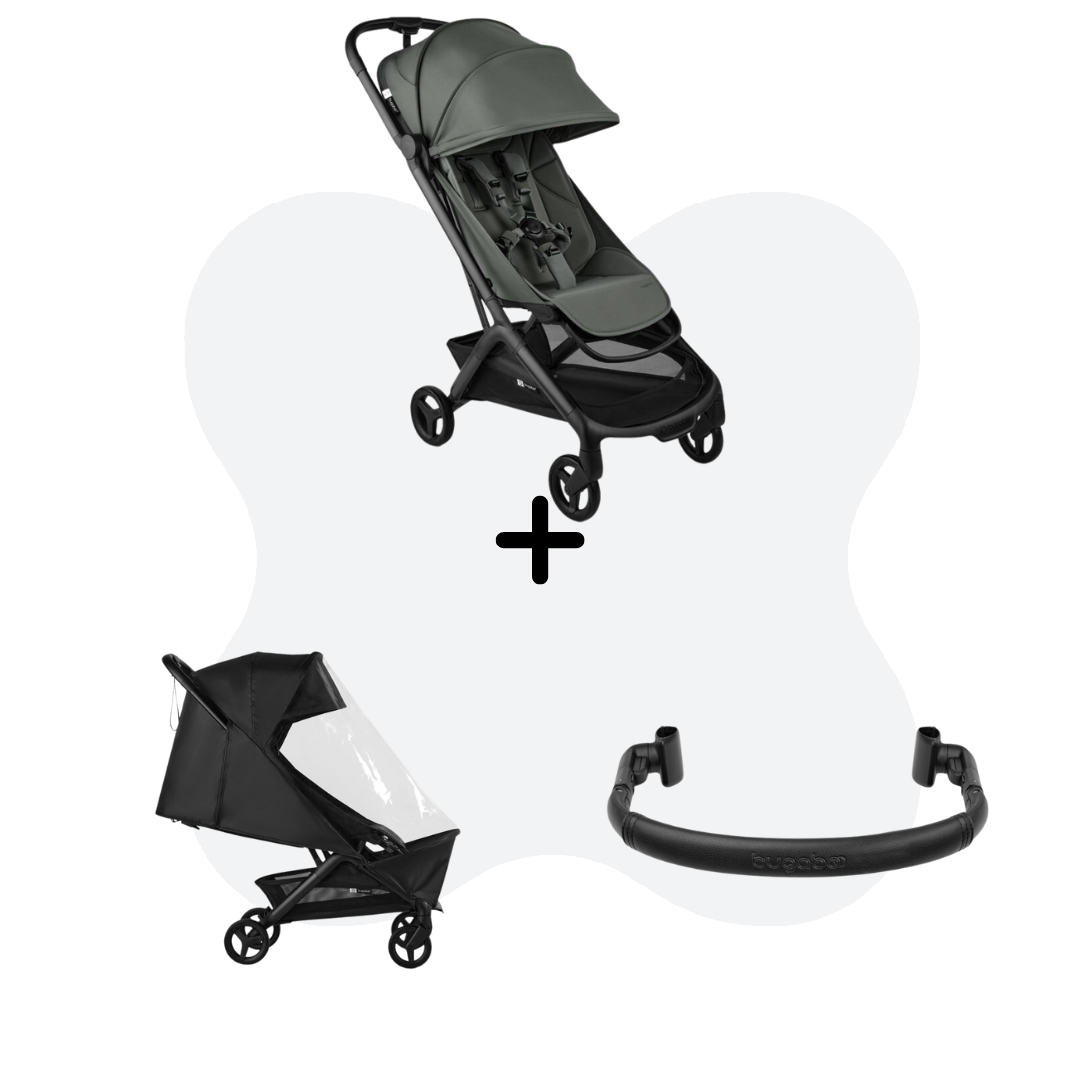 Bugaboo Butterfly 2 Black - Forest Green Essential Bundle