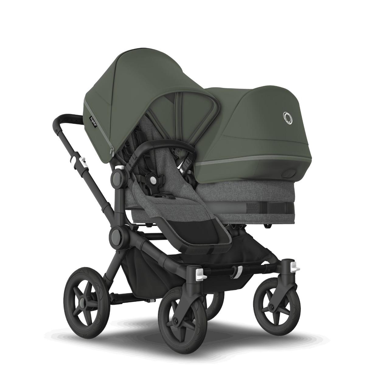 Bugaboo Donkey 5 Duo Black Grey Melange Forest Green