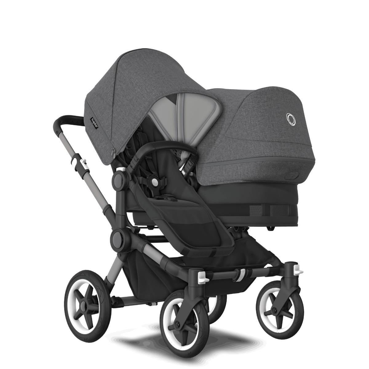 Bugaboo donkey duo extension set black best sale