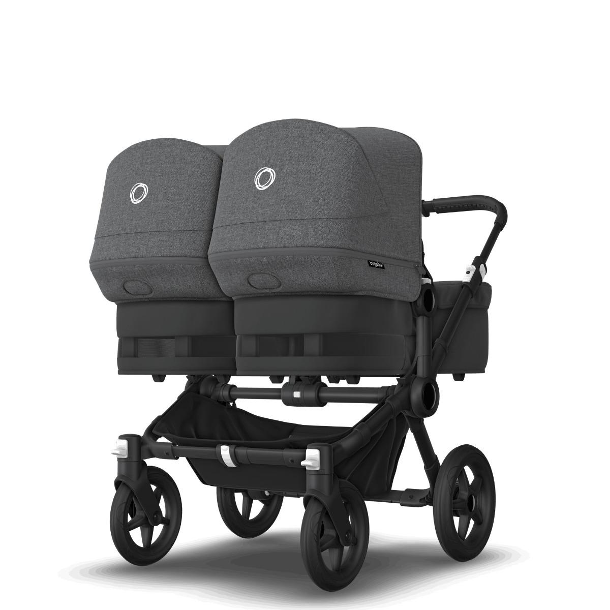 Bugaboo Donkey 5 Twin Black Midnight Black Grey Melange