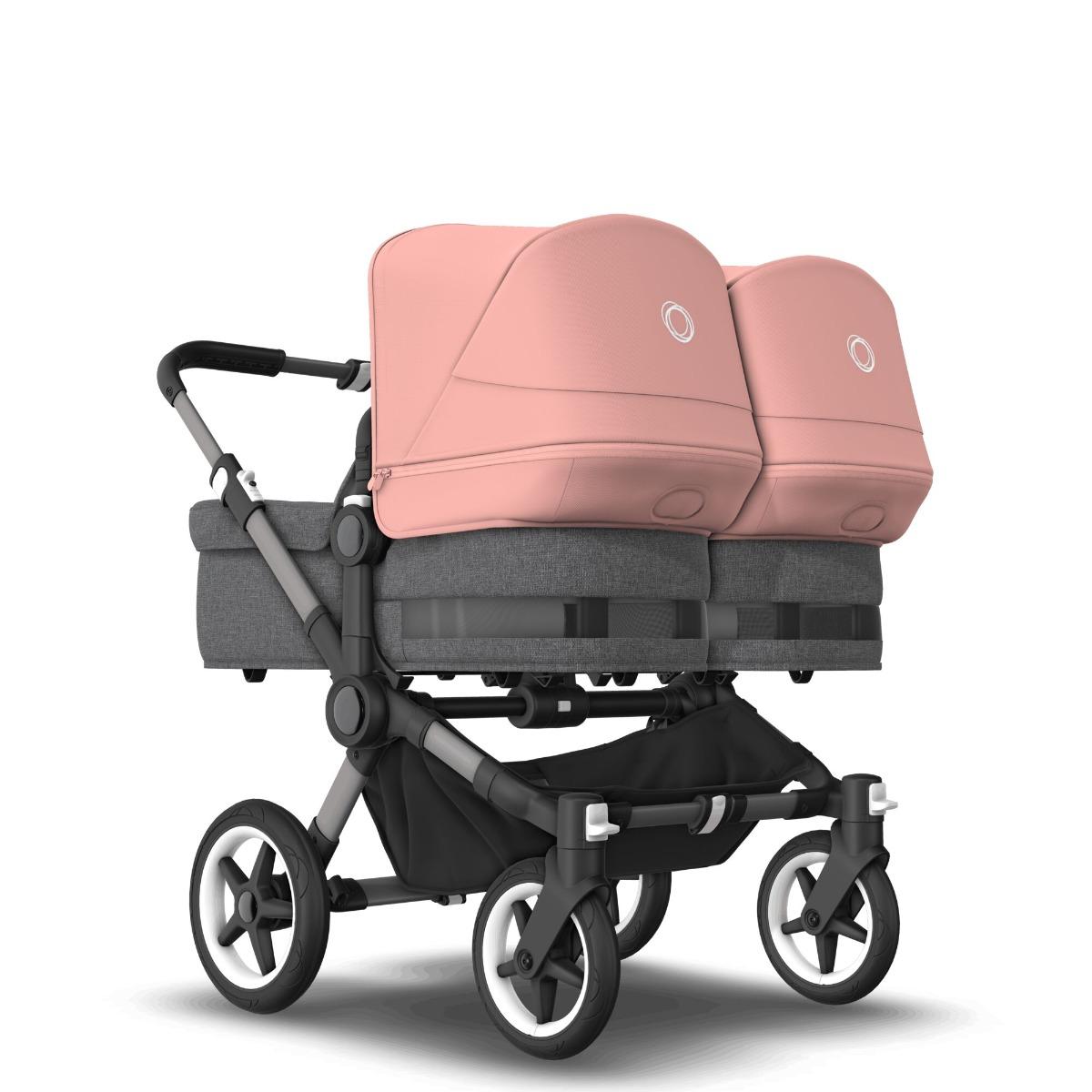 Bugaboo Donkey 5 Twin Graphite Grey Melange Morning Pink