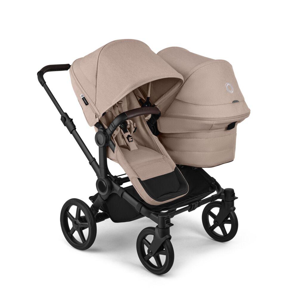 Bugaboo Donkey 6 Duo Black - Desert Taupe Melange