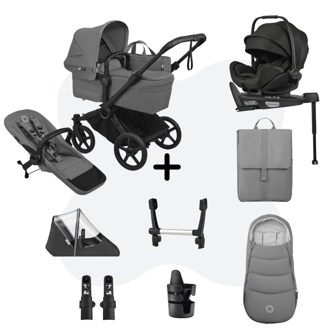 Bugaboo Donkey 6 Single Ultieme newborn bundel Moon Grey