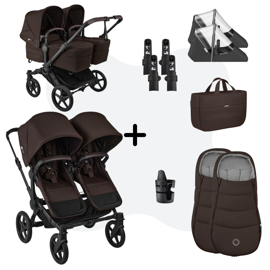 Bugaboo Donkey 6 Twin Essential Bundle Cocoa Brown