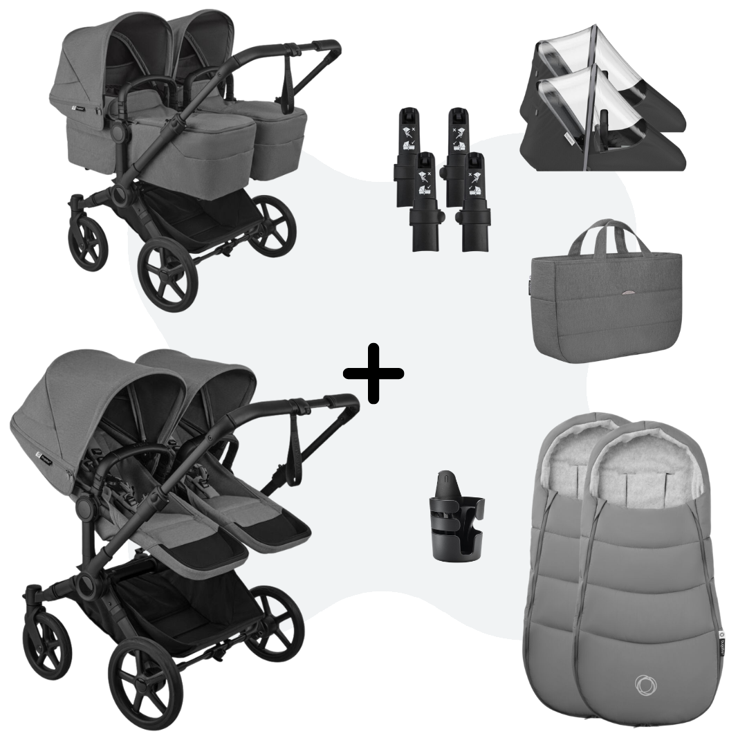 Bugaboo Donkey 6 Twin Essential Bundle Moon Grey