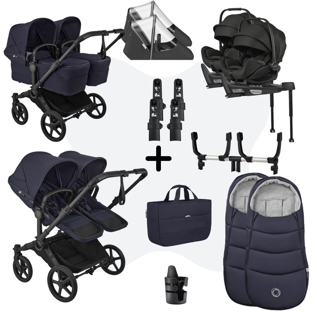Bugaboo Donkey 6 Twin Ultimate Newborn Bundle Deep Indigo