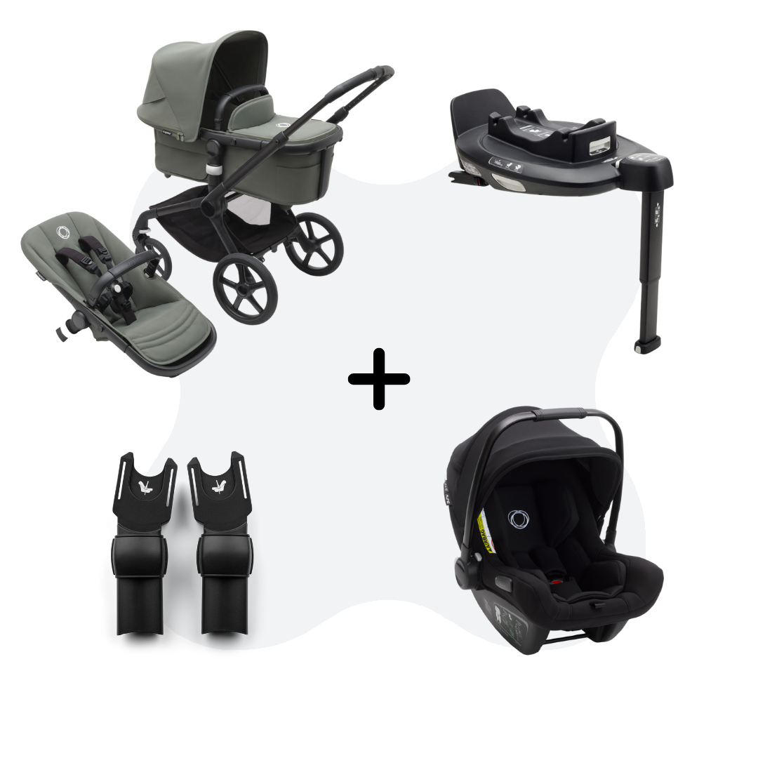 Bugaboo Fox 5 Black - Forest Green - 3 in 1 Bundel