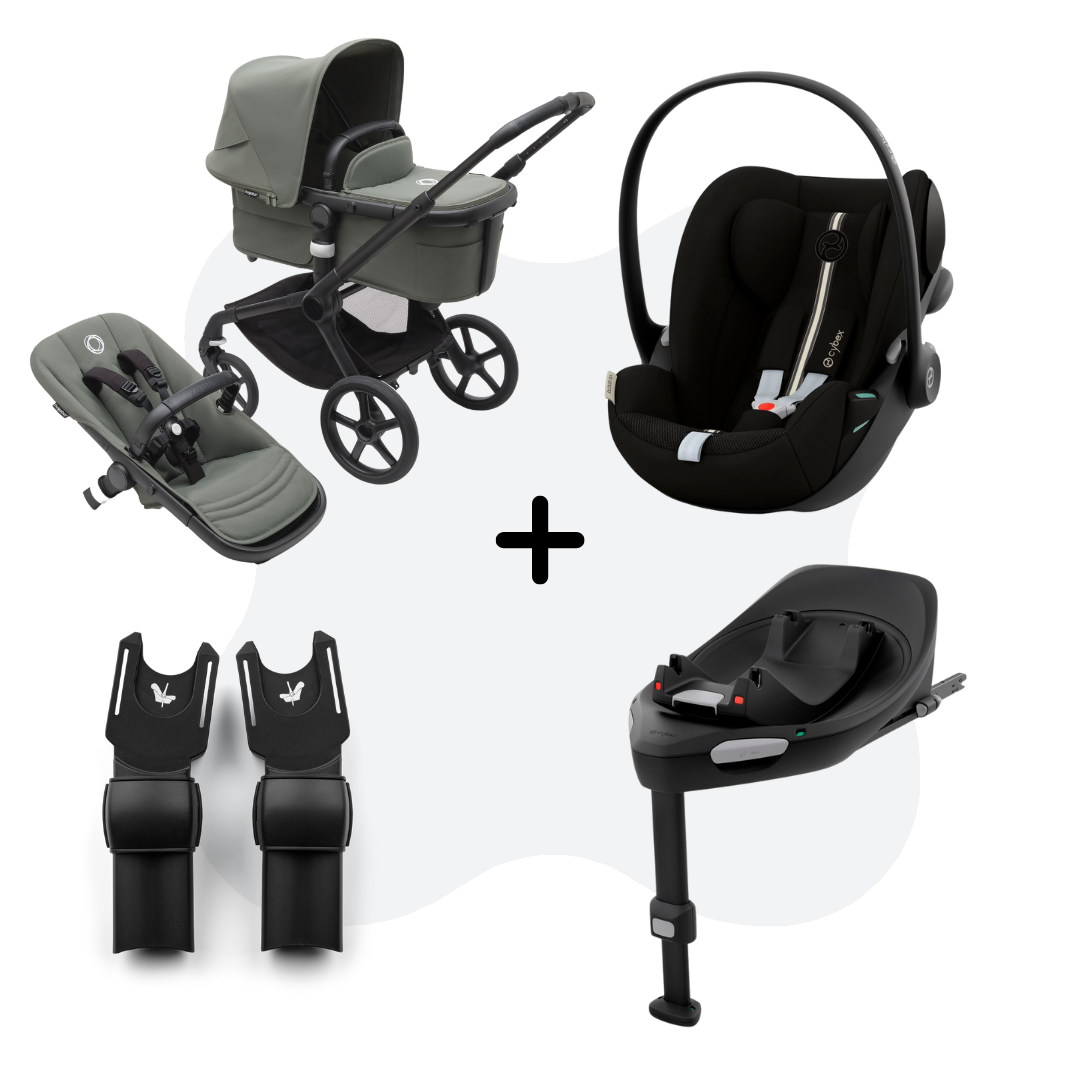 Bugaboo Fox 5 Black - Forest Green 4-in-1 Travelsystem Cybex Cloud G