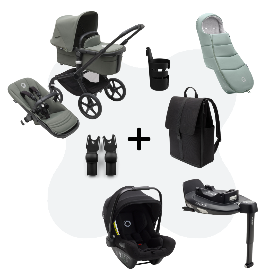 Bugaboo Fox 5 Newborn Bundel Black - Forest Green