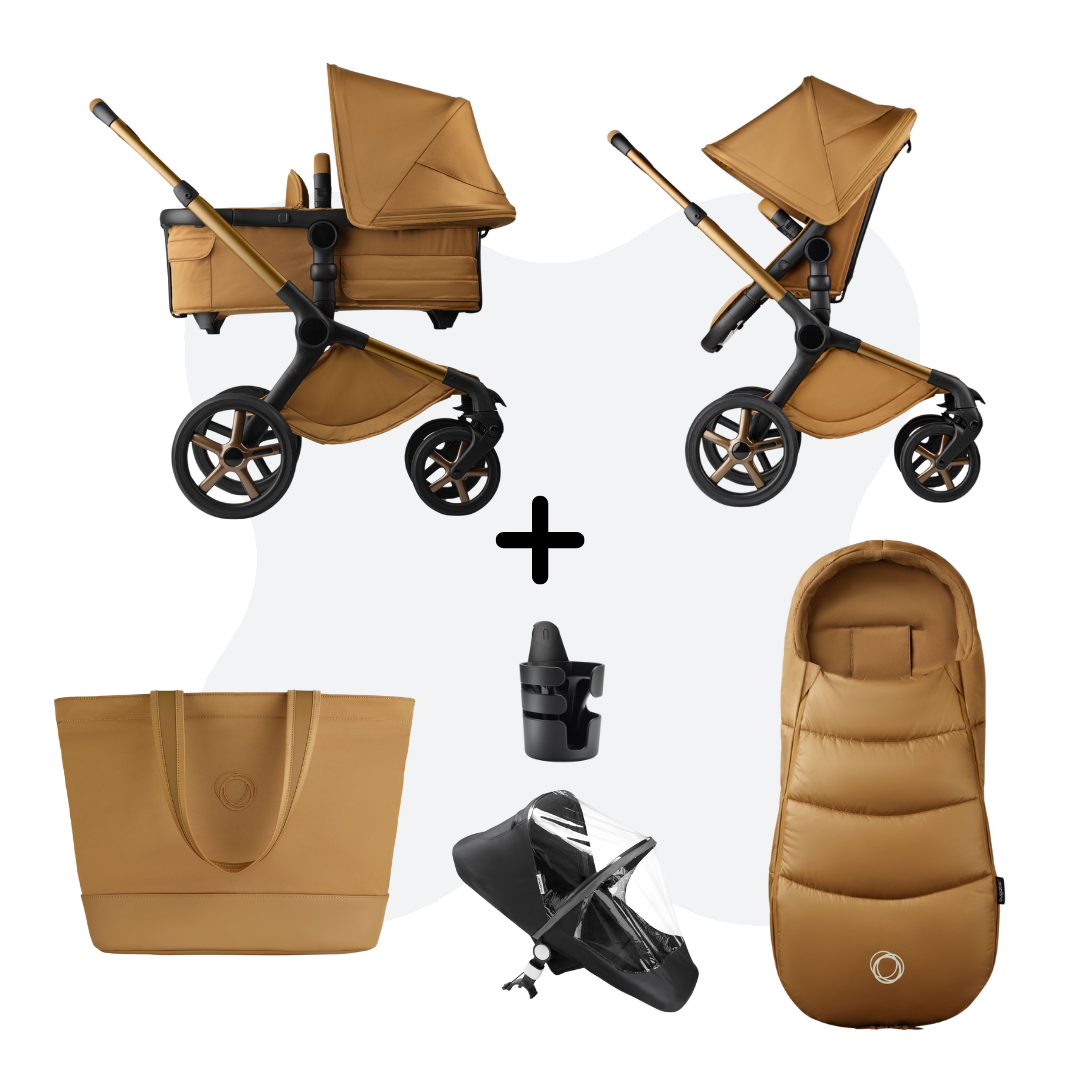Bugaboo Fox 5 Noir Essential bundel Amber Glow