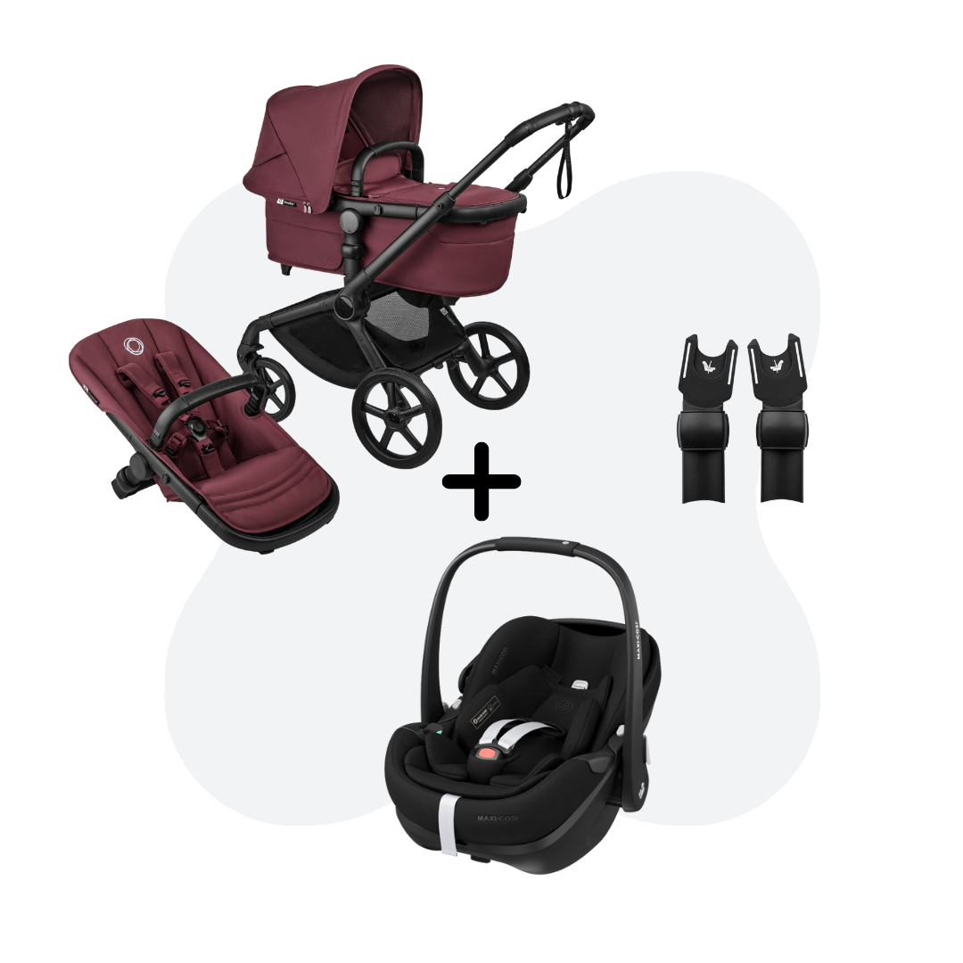 Bugaboo Fox 5 Renew Dark Cherry 3in1 Travelsystem Pebble 360 Pro2
