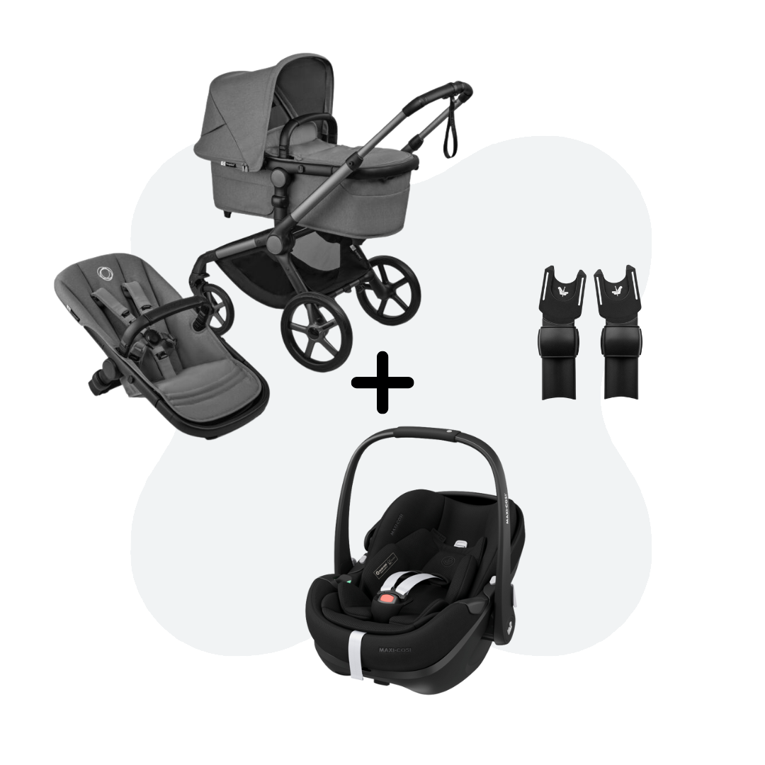 Bugaboo Fox 5 Renew Moon Grey 3in1 Travelsystem Pebble 360 Pro2