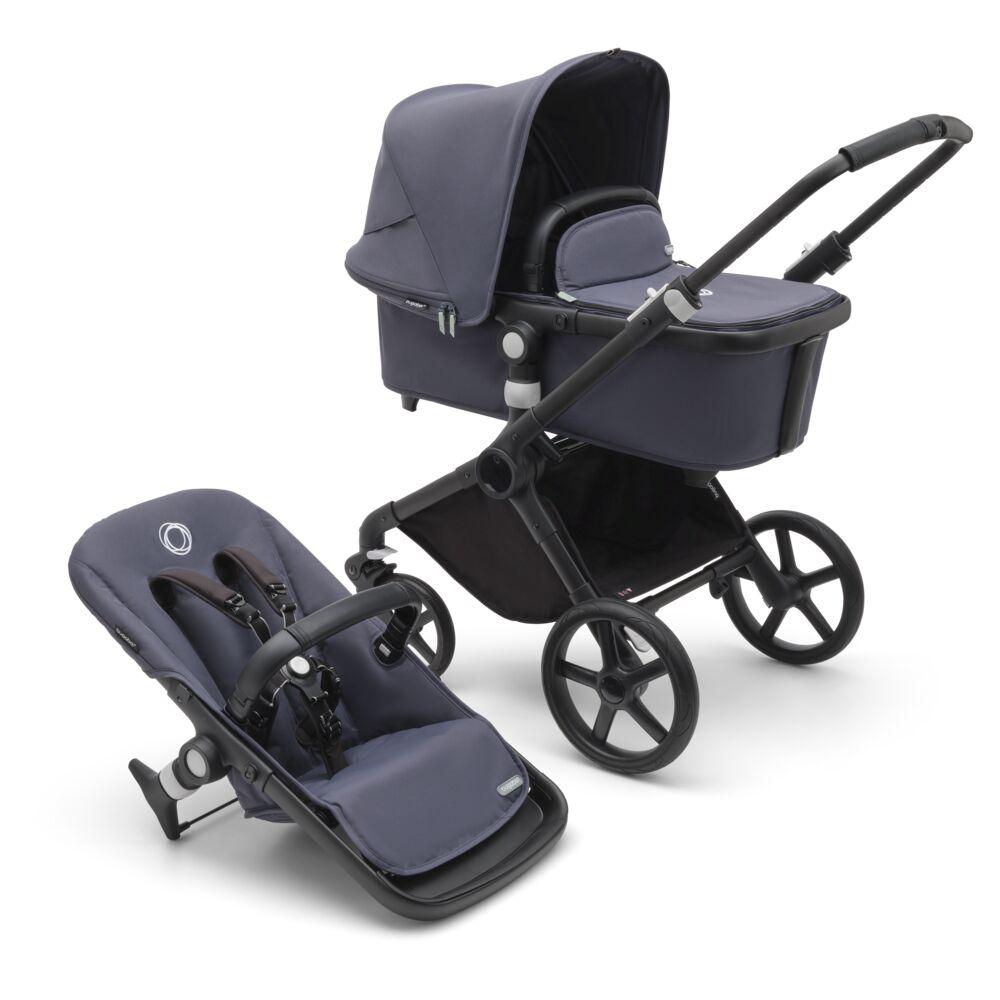 Bugaboo Fox Cub Compleet Black / Stormy Blue - Stormy Blue