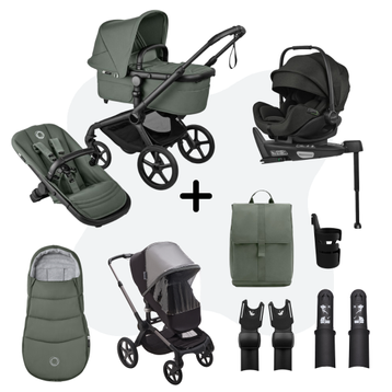 Bugaboo Fox 5 Renew Ultimate Newborn Bundle Forest Green - Otter