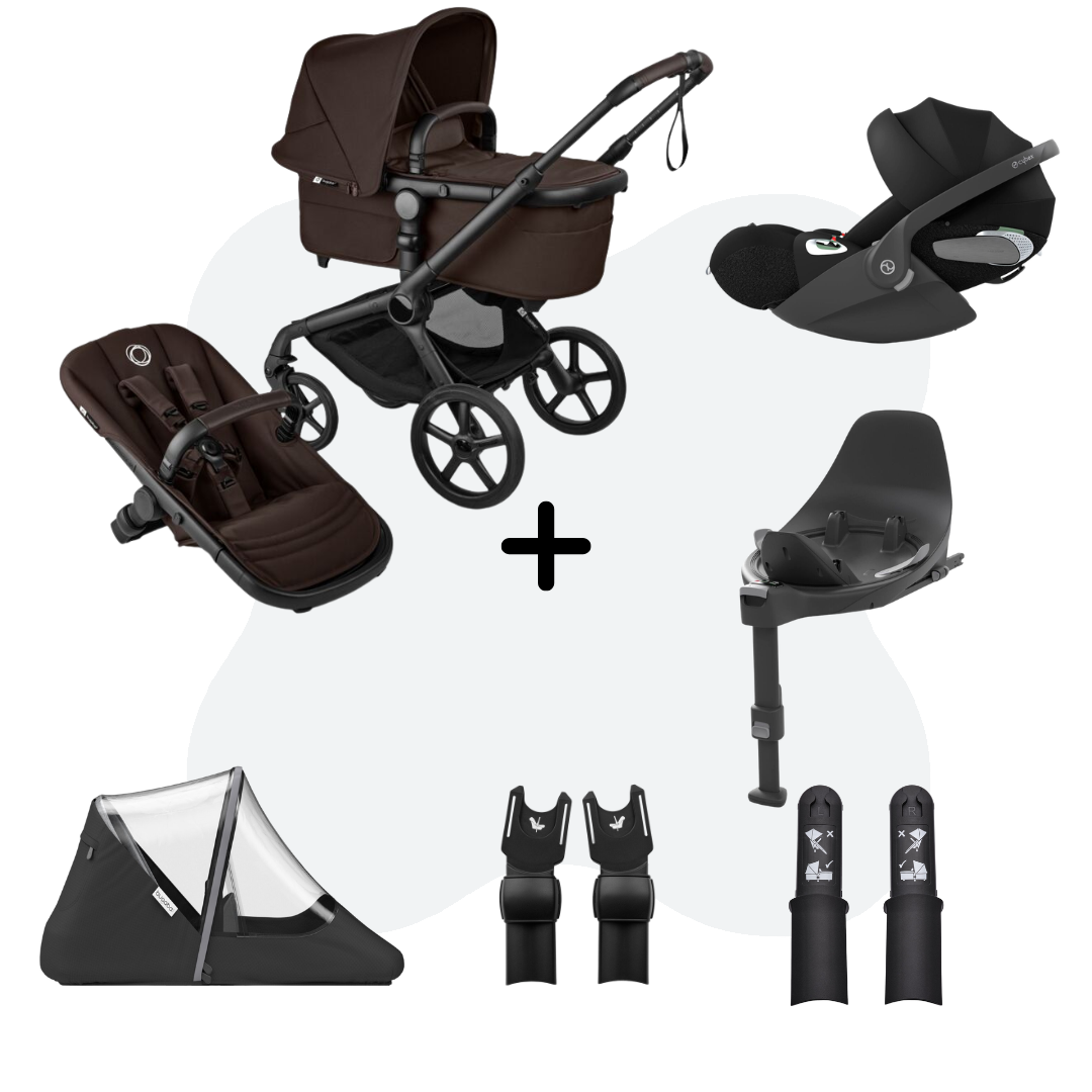 Bugaboo Fox 5 Renew Black - Cocoa Brown - 4in1 Travelsystem Cloud T