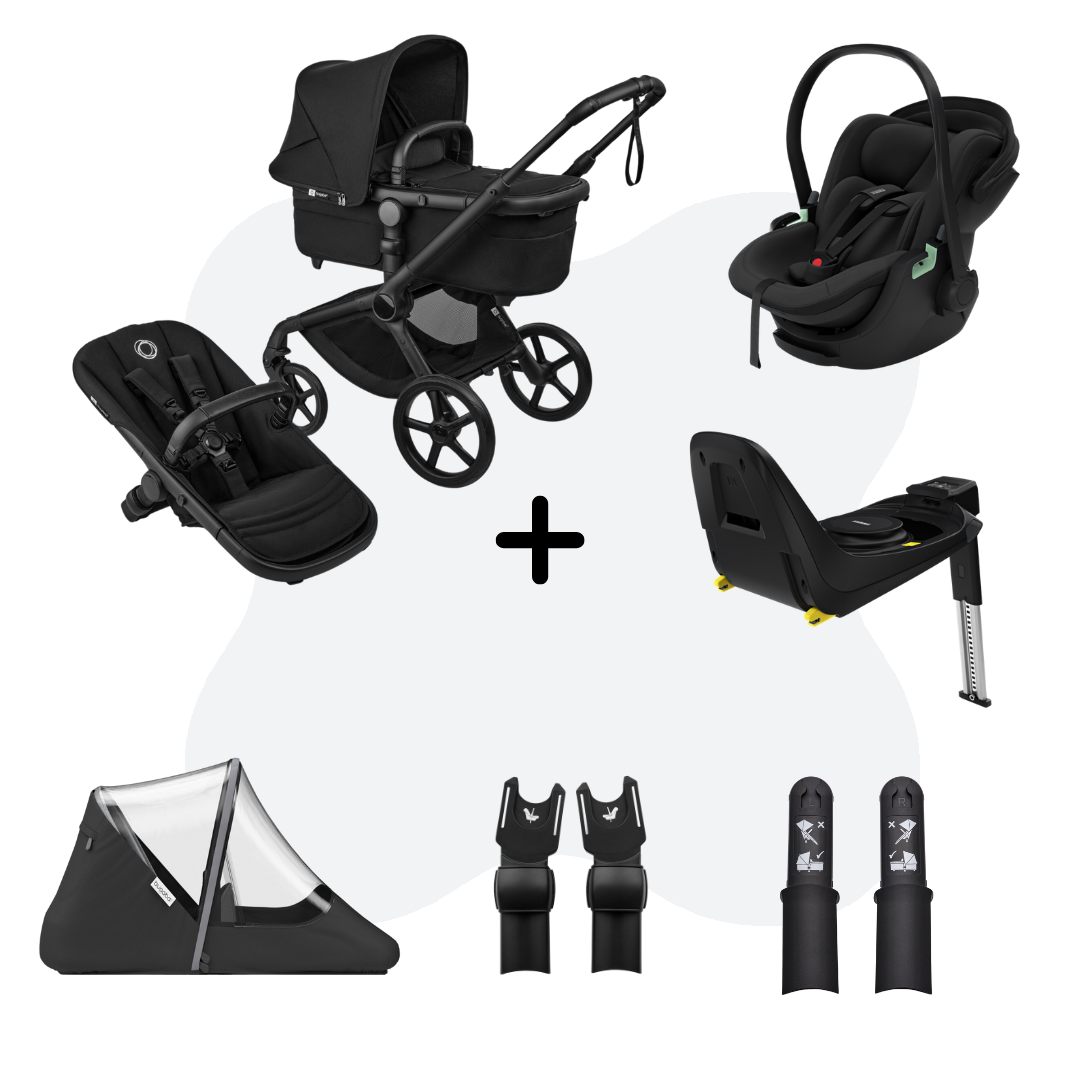 Bugaboo Fox 5 Renew Black - Heritage Black 4in1 Travelsystem Thule Maple