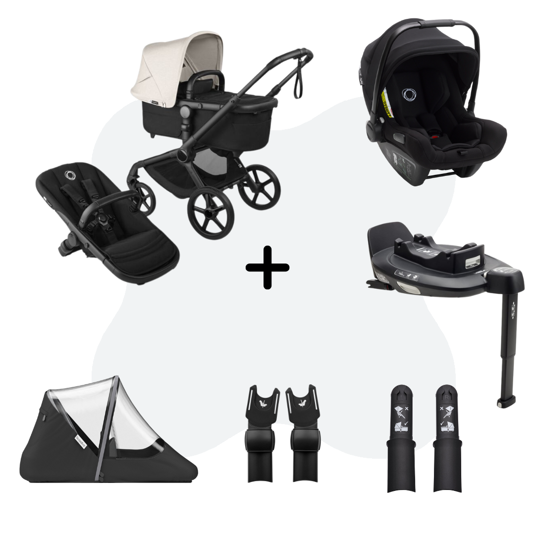 Bugaboo Fox 5 Renew Black - Heritage Black - Misty White - 4in1 Travelsystem Turtle