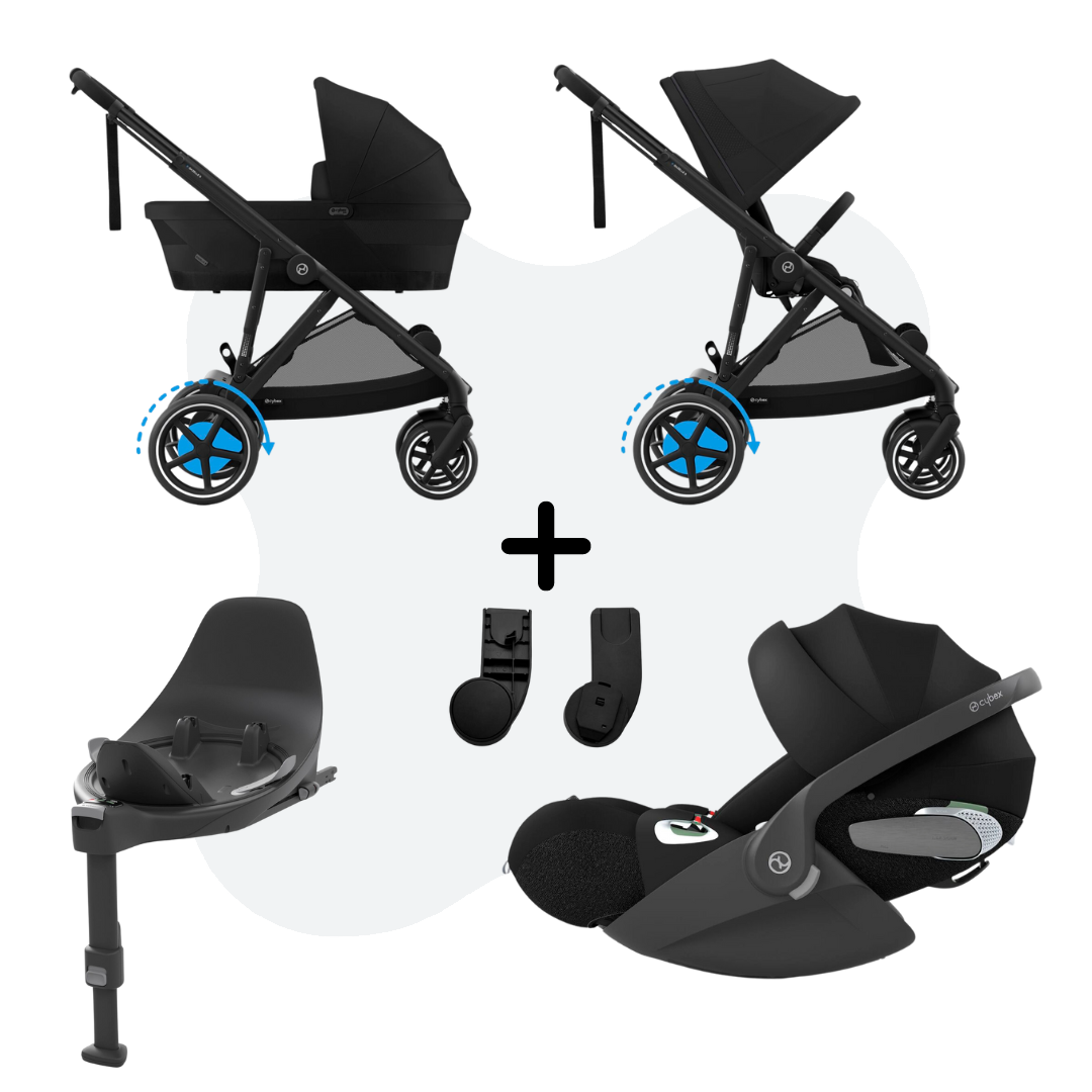 Cybex E-Gazelle S Mono 4in1 Travelsystem Moon Black Cloud T