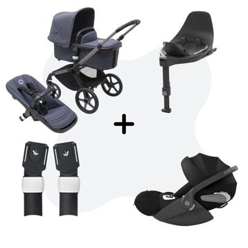 Bugaboo Fox 5 Graphite - Stormy Blue 4-in-1 Travelsystem Cloud T