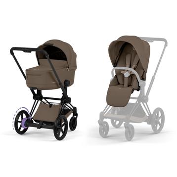 Cybex e-Priam 5 Comfort Coconut Brown - Matt Black Complete