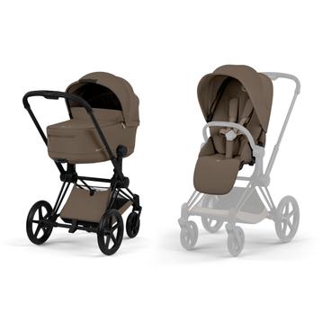 Cybex Priam 5 Comfort Matt Black - Coconut Brown Compleet