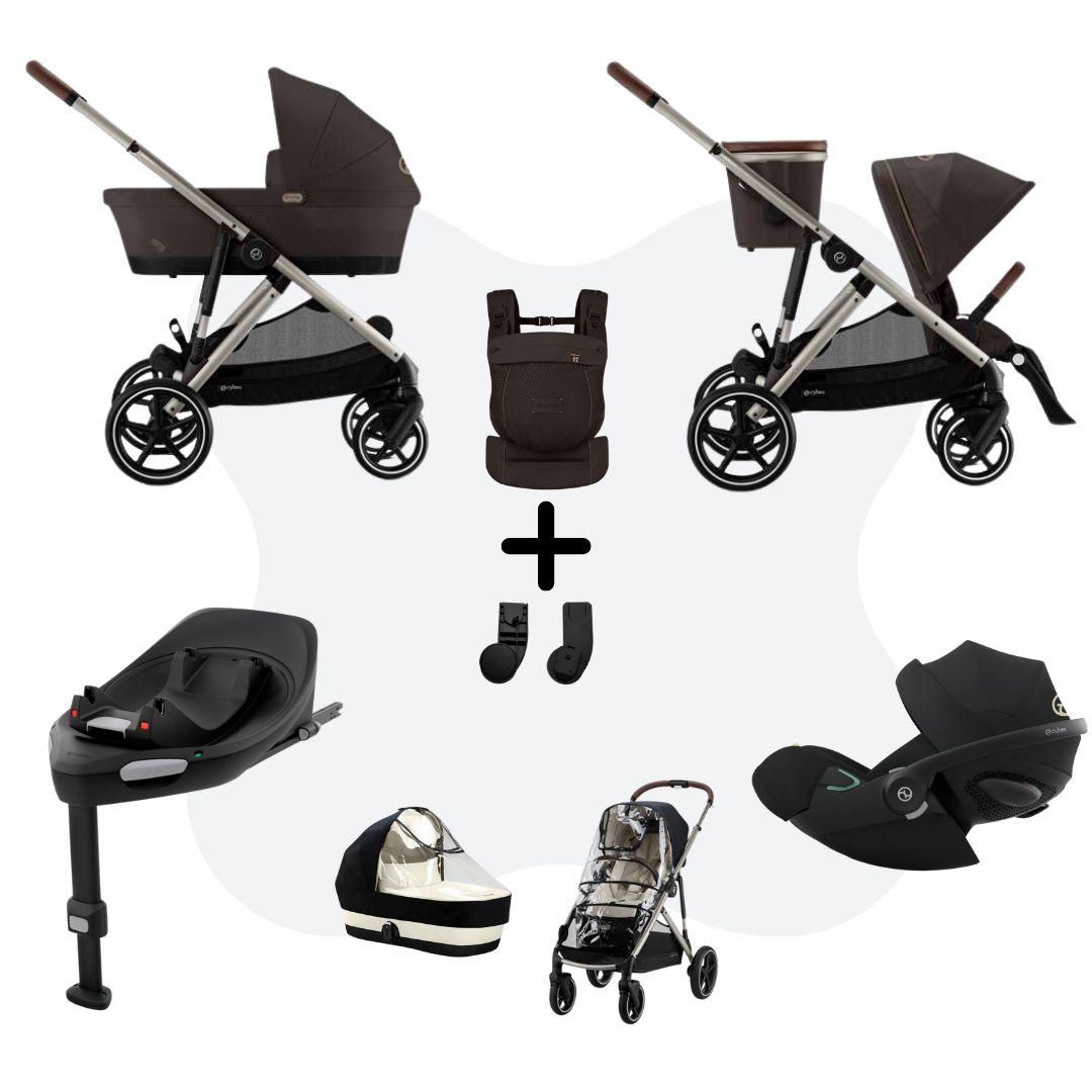 Cybex Gazelle S Mono 4in1 Travelsystem All Weather incl. Amya Chocolate Brown Cloud G - Plus Moon Black