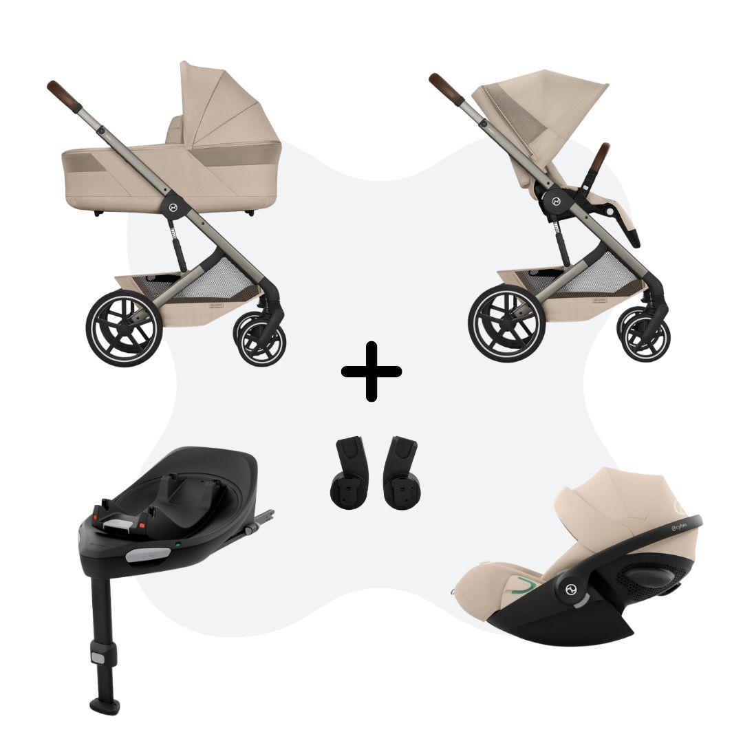 Cybex Balios S Lux Travelsystem 4 in 1 Almond Beige Cloud G3
