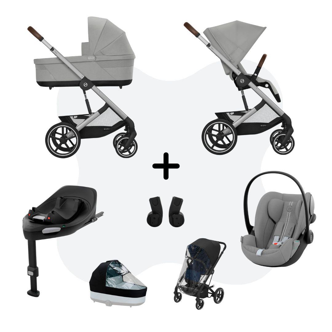 Cybex Balios S Lux 2026 Travelsystem 4in1 All Weather Stone Grey Cloud G