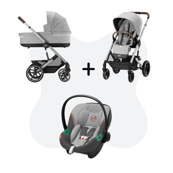 Cybex Balios S Lux Travelsystem Lava Grey - Silver Frame met Aton S2