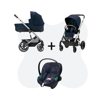 Cybex Balios S Lux Travelsystem Ocean Blue - Silver Frame with Aton S2