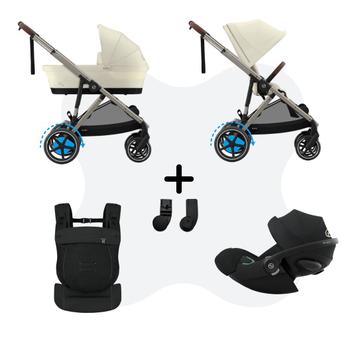 Cybex e-Gazelle S Mono 3in1 Travelsystem incl. Amya Seashell Beige Cloud G – Plus Moon Black