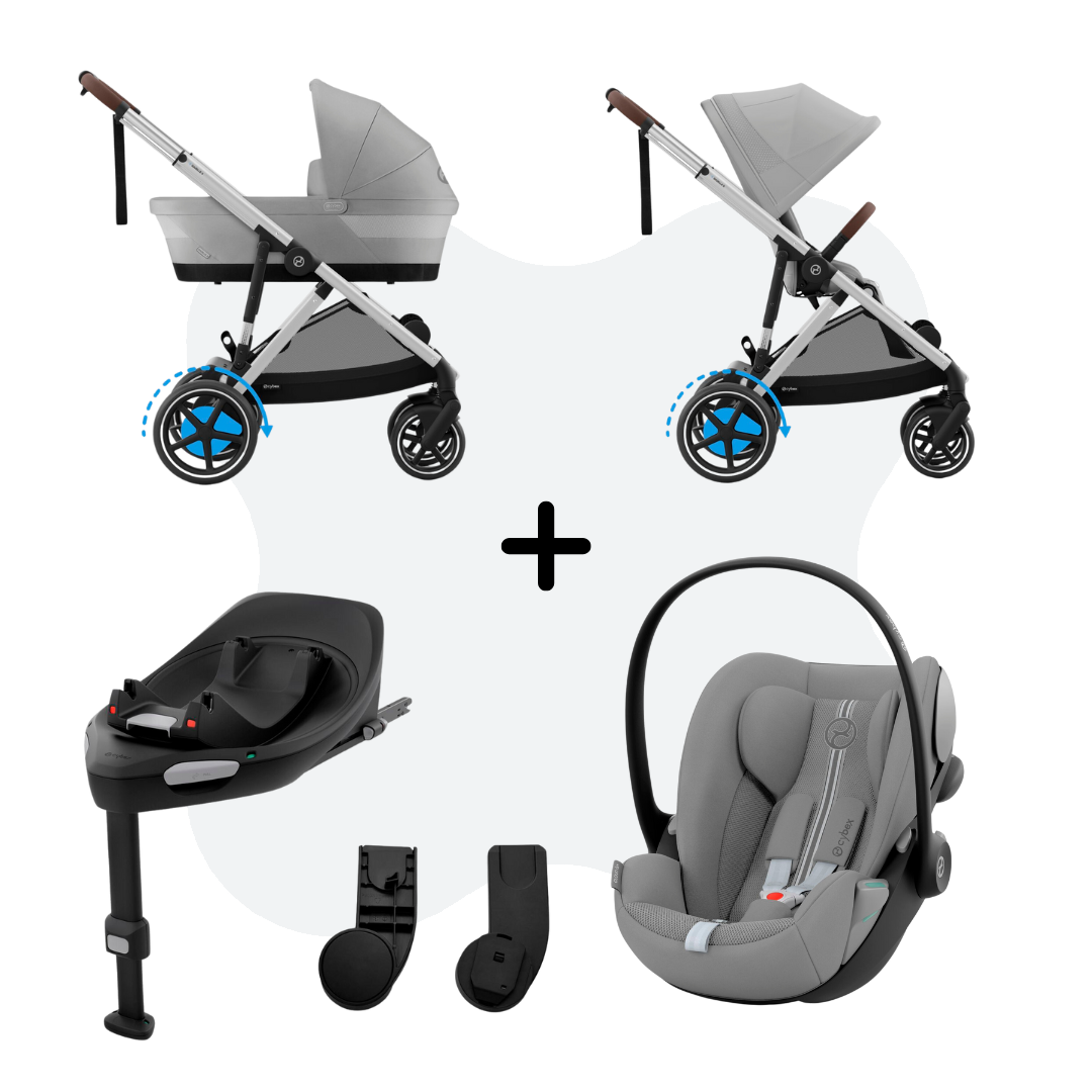 Cybex E-Gazelle S Mono 4in1 Travelsystem Stone Grey Cloud G