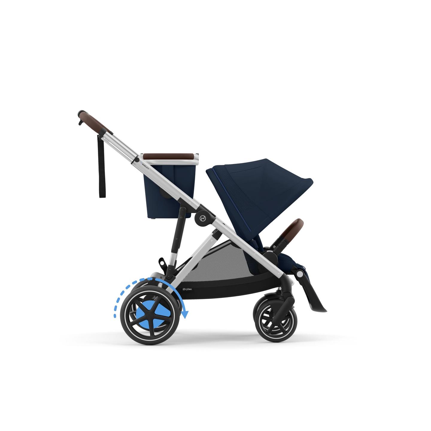 Cybex E-Gazelle Ocean Blue - Silver Chassis