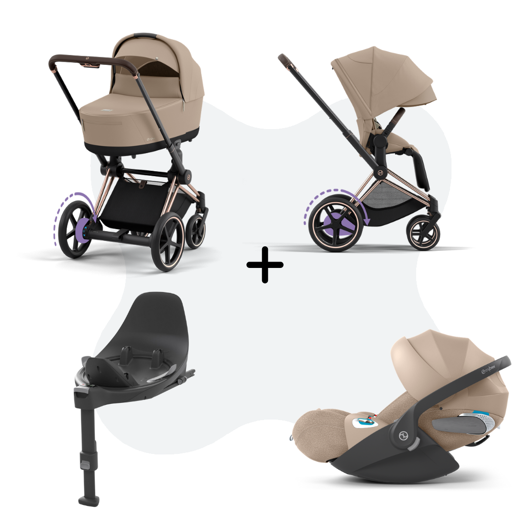 Cybex E-Priam 4 Travelsystem 4-in-1 Cozy Beige