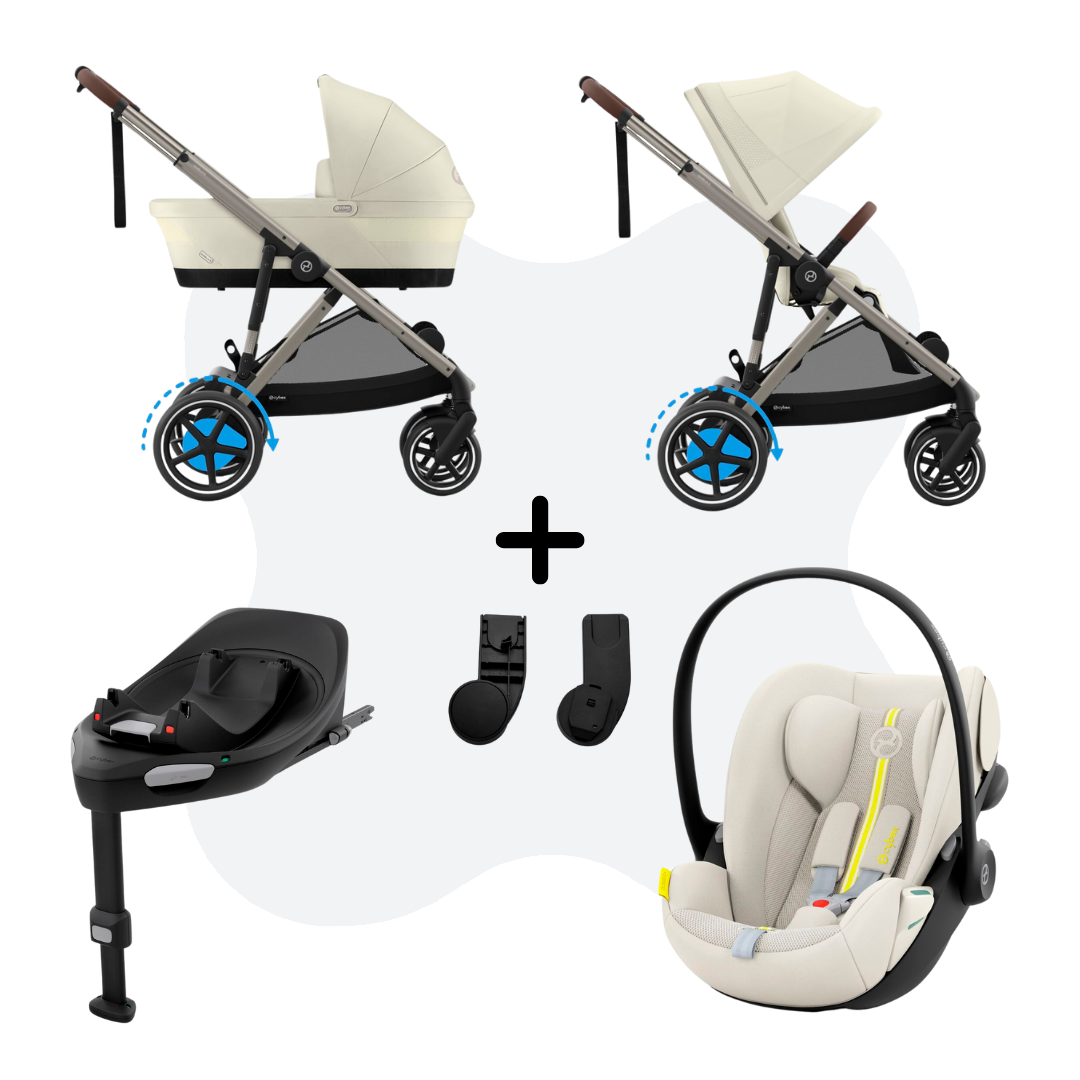 Cybex E-Gazelle S Mono 4in1 Travelsystem Seashell Beige Cloud G