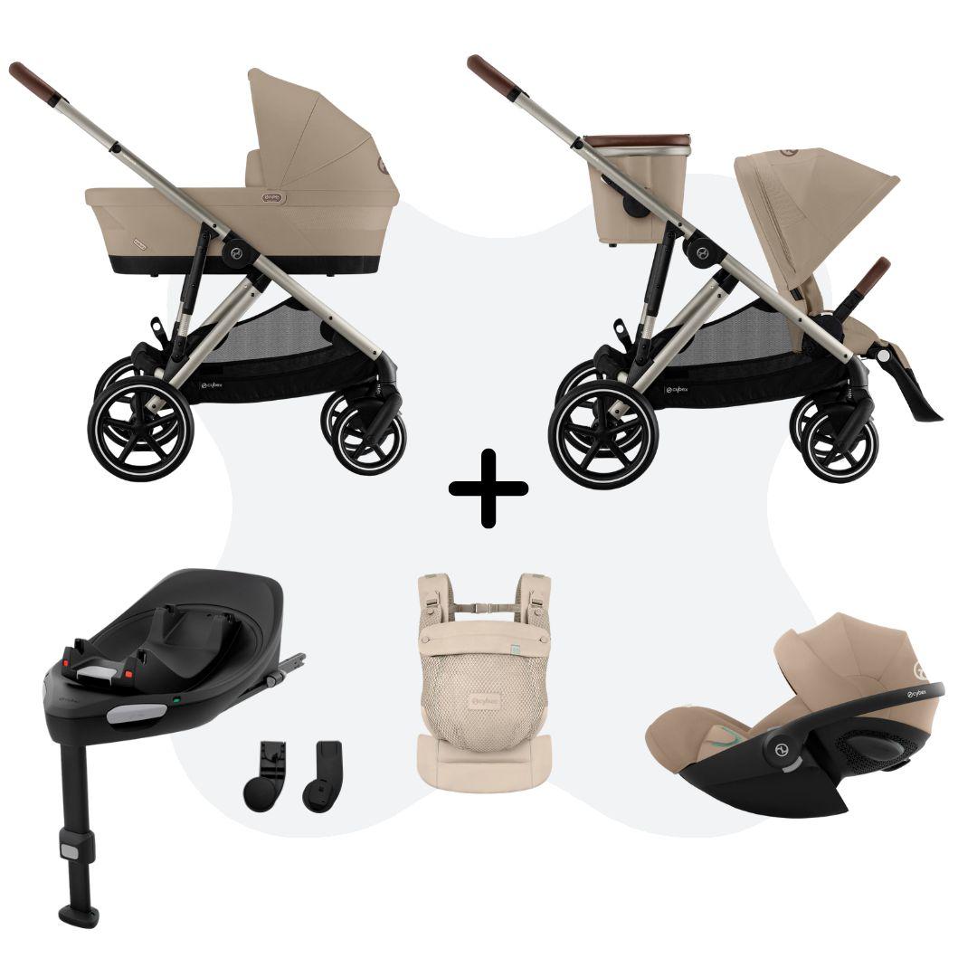 Cybex Gazelle S Mono 4in1 Travelsystem incl. Amya – Almond Beige Cloud G