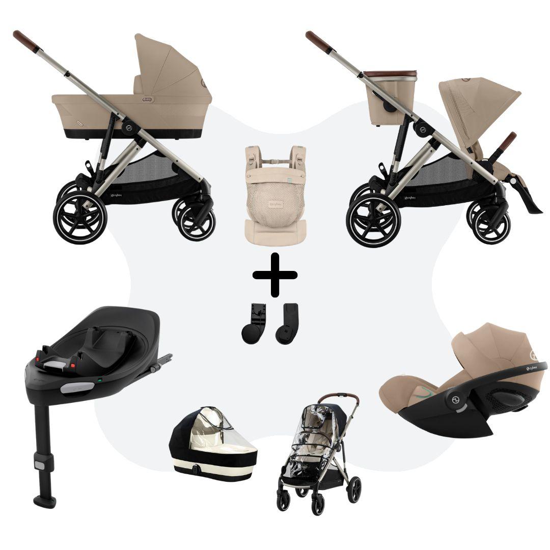 Cybex Gazelle S Mono 4in1 Travelsystem All Weather incl. Amya Almond Beige Cloud G - Plus Almond Beige