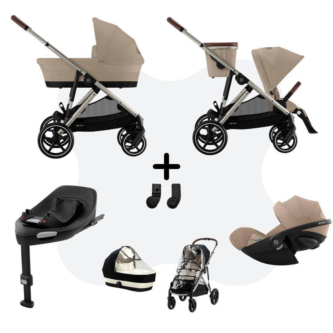 Cybex Gazelle S Mono 4in1 Travelsystem All Weather Almond Beige Cloud G - Plus Almond Beige