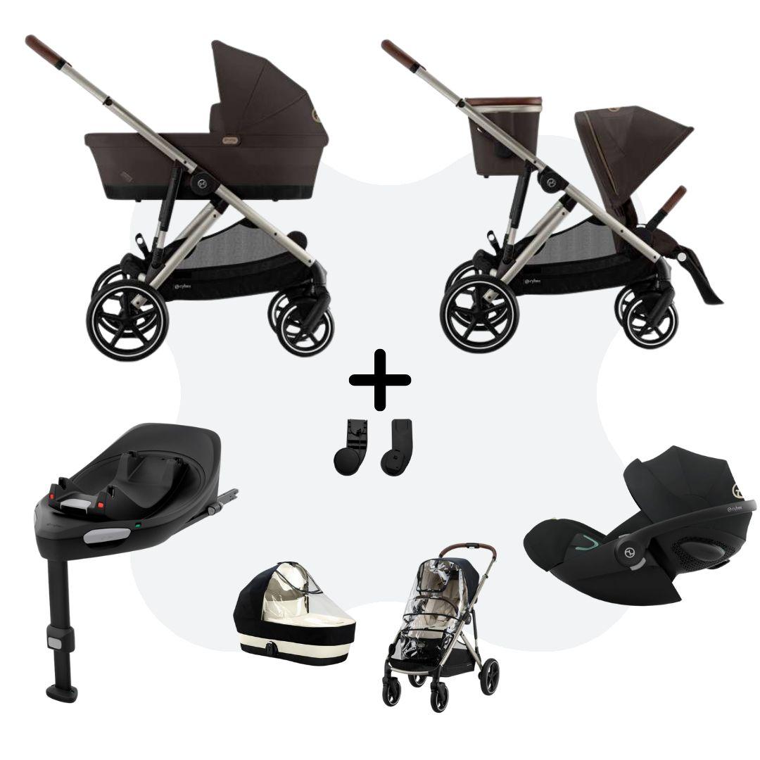 Cybex Gazelle S Mono 4in1 Travelsystem All Weather Chocolate Brown Cloud G - Plus Moon Black