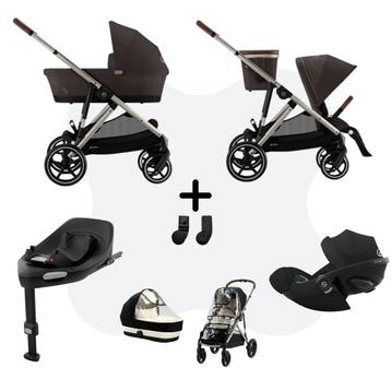 Cybex Gazelle S Mono 4in1 Travelsystem All Weather Chocolate Brown Cloud G - Plus Moon Black