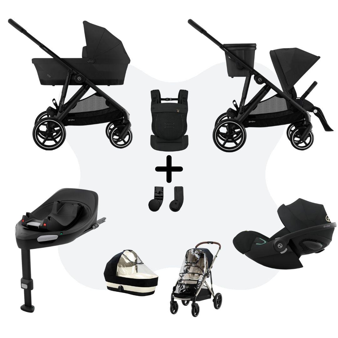 Cybex Gazelle S Mono 4in1 Travelsystem All Weather incl. Amya Moon Black Cloud G - Plus Moon Black