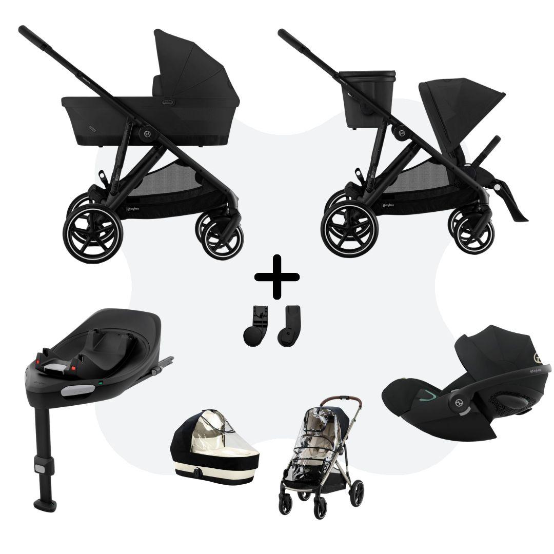 Cybex Gazelle S Mono 4in1 Travelsystem All Weather Moon Black Cloud G - Plus Moon Black