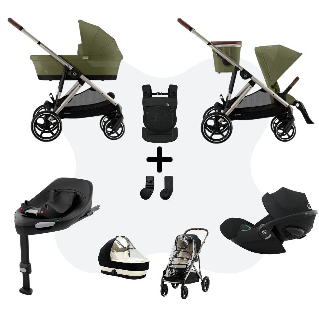 Cybex Gazelle S Mono 4in1 Travelsystem All Weather incl. Amya  Moss Green Cloud G - Plus Moon Black