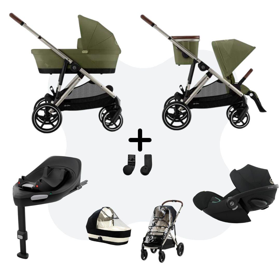 Cybex Gazelle S Mono 4in1 Travelsystem All Weather Moss Green Cloud G - Plus Moon Black