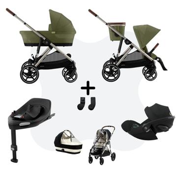 Cybex Gazelle S Mono 4in1 Travelsystem All Weather Moss Green Cloud G - Plus Moon Black