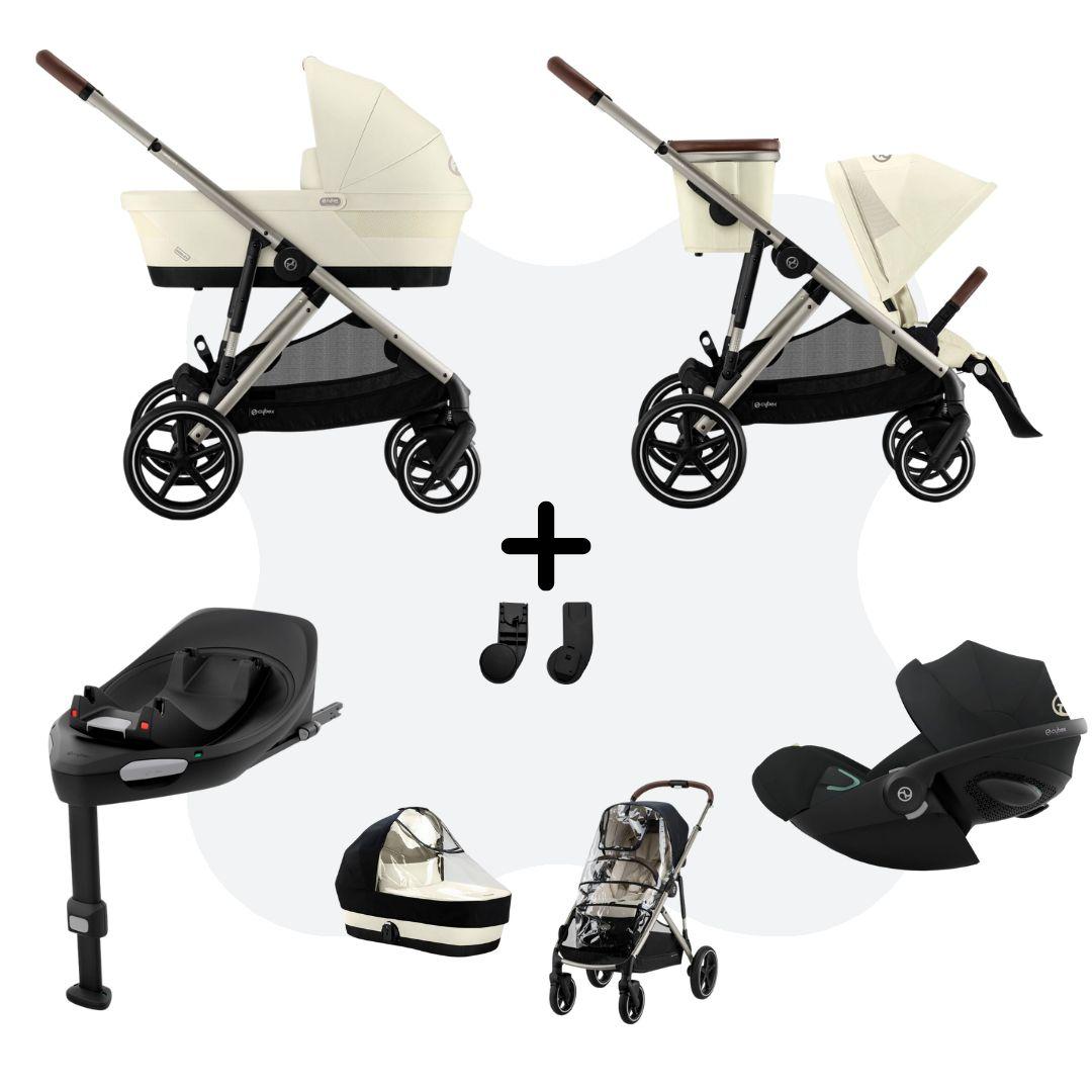 Cybex Gazelle S Mono 4in1 Travelsystem All Weather Seashell Beige Cloud G - Plus Moon Black